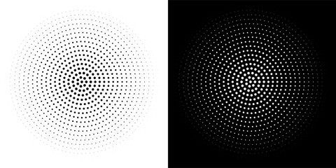 Halftone gradient. Dotted gradient, smooth dots spraying and halftones dot background seamless modern arts