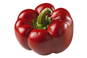 High resolution red bell pepper vegetable food ingredient cooking culinary fresh produce isolated on transparent background