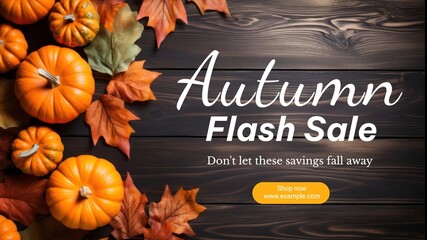 Autumn sale blog banner template