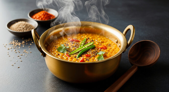 Authentic Indian Asian Cuisine Aromatic Spiced Dal