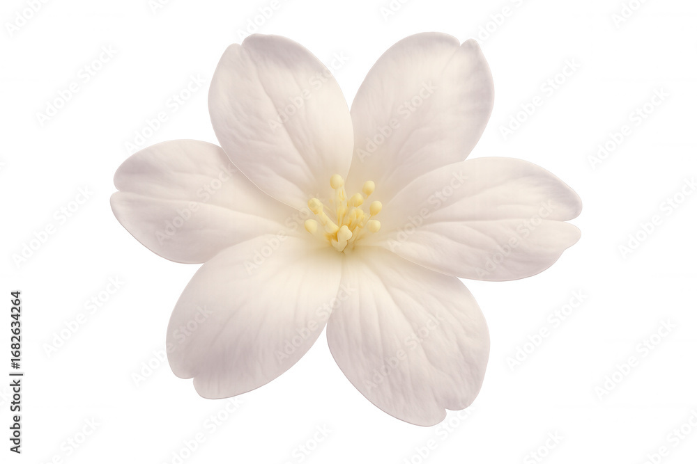 Poster white flower with transparent background, ideal for adding a touch of elegance to spring-themed proj