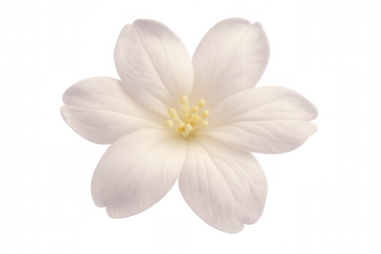 White flower with transparent background, ideal for adding a touch of elegance to spring-themed projects