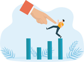 Business Reaching Success for support growth concept,

