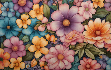 Beautiful close up floral composition with autumn colors a colorful bouquet showcasing orange and red flowers Flower shop and florists design idea