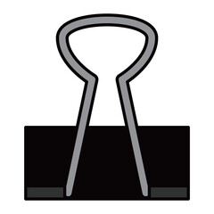 シンプルなダブルクリップのイラスト素材