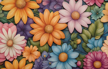 Beautiful close up floral composition with autumn colors a colorful bouquet showcasing orange and red flowers Flower shop and florists design idea