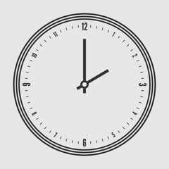 Clock or Watch face. Vector illustration