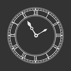 Clock or Watch face. Vector illustration