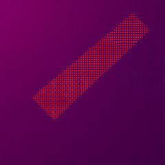 Diagonal Red Dotted Rectangle On Deep Purple Background
