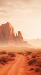 Naklejka premium Desert landscape outdoors nature.