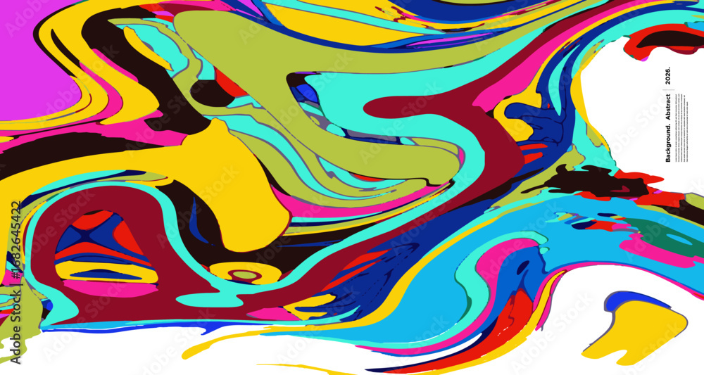Poster abstract background with colorful splashes