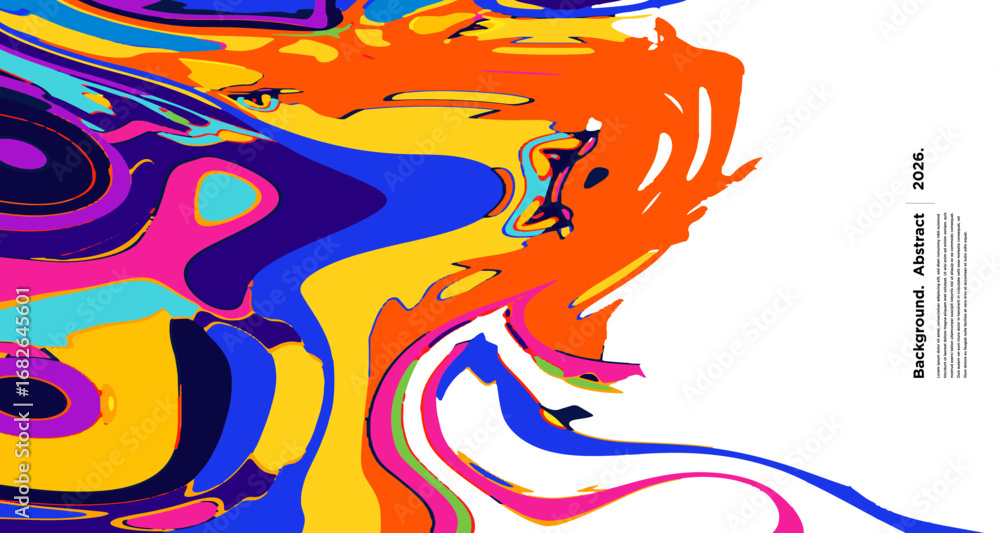 Poster abstract colorful background with splashes