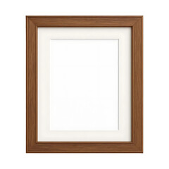  Wooden Photo Frame with blank white space, isolated on transparent background
