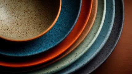 Spectacular Stack of Earthenware Bowls and Plates