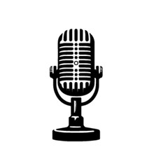 Retro Studio Broadcast Microphone Vector Illustration