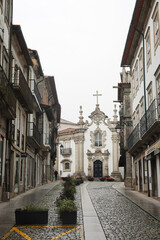 Fototapeta premium Old streets in Viana do Castelo, the torn in Northern Portugal 