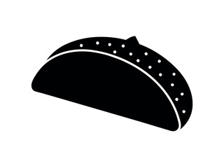 Silhouette of a tacos vector