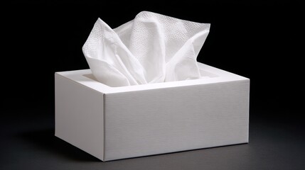White cleaning wipes in a box