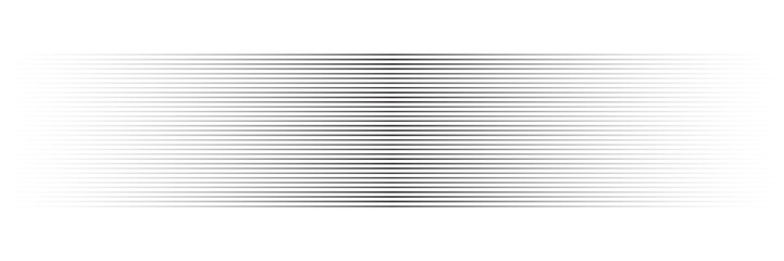 Fototapeta premium Horizontal line pattern. From thin line to thick. Parallel stripe. Black streak on white background. Straight gradation stripes. Abstract geometric patern.