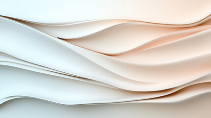 Obraz premium Soft pastel gradient background with smooth flowing waves creates serene atmosphere