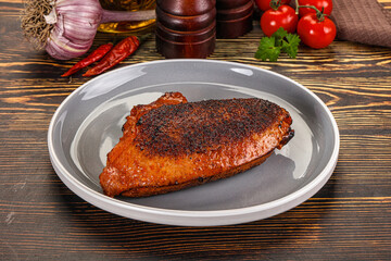 Roasted duck breast in cherry