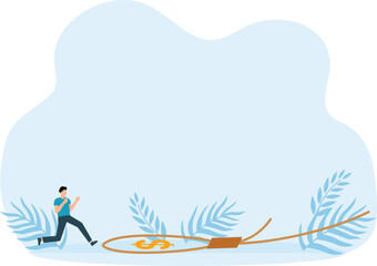 A noose trap for business problem, Financial problem for businessman and work slowly in business concept,

