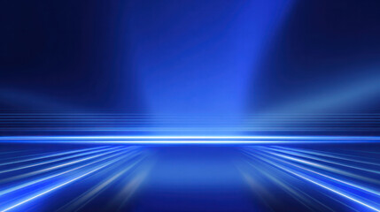 A blue abstract background with dynamic light streaks, representing a modern and futuristic digital design.