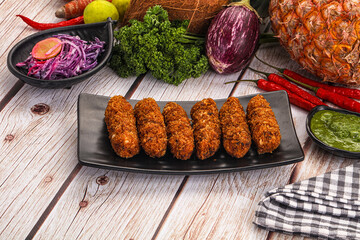 Indian minced meat kebab kofta