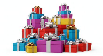 gift boxes isolated on white background