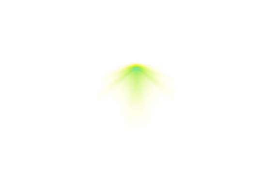 Arrow Up Green Light on White Background