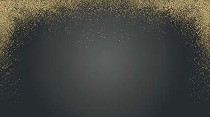 Obraz premium Elegant Gold Glitter Backdrop: This captivating image features a cascade of shimmering gold glitter gracefully against a dark backdrop, creating a sense of opulence and sophistication.