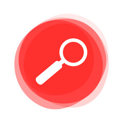 Roter runder Button zeigt Suchen und Finden