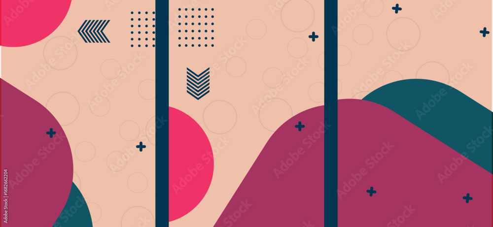 Aufkleber abstract colorful geometric banner background. vector abstract graphic design banner background temp