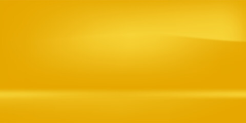 Studio backgrounds. yellow walls for photography space vector simple set with bright gradient spotlight presentation design , futuristic minimal modern luxury premium