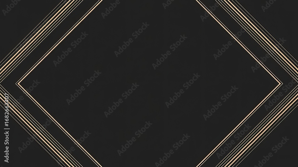 Poster geometric elegance in dark: a mesmerizing design of intricate geometric lines elegantly frames a cen