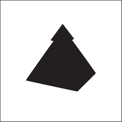 Fototapeta premium Pyramid Box silhouette vector on white background