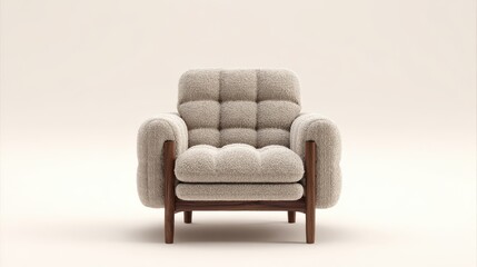 Fototapeta premium high quality image red leather armchair white background 