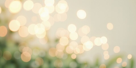 Obraz premium a blurry image of a christmas tree with lights