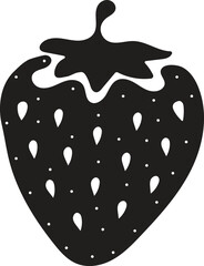 Delicious and healthy red strawberry fruit illustration with green leaf vector isolated on a white background