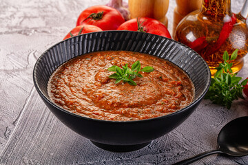 Gazpacho - cold Spanish tomato soup