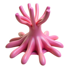 Obraz premium Abstract pink organic structure rendered in 3d against a solid black background