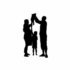 Family decorating a home for a festive celebration