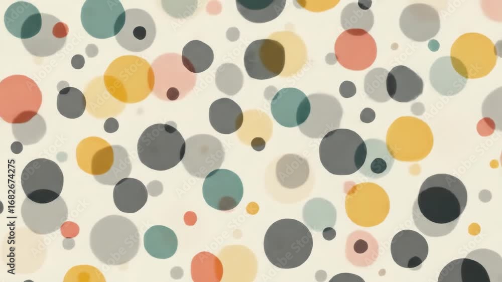 Aufkleber retro circular pattern animation: vivid polka dots seamlessly transition in modern design