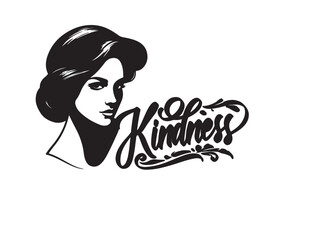 Girl in silhouette with kindness.