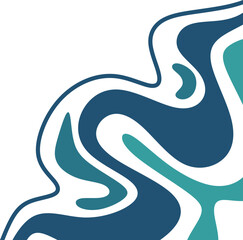 Abstract Shape Corner with Line