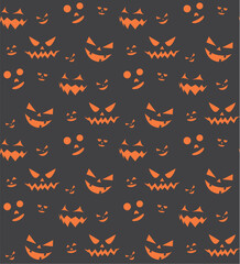 Halloween seamless pattern background. design for pillow, print, fashion, clothing, fabric, gift wrap. vector.