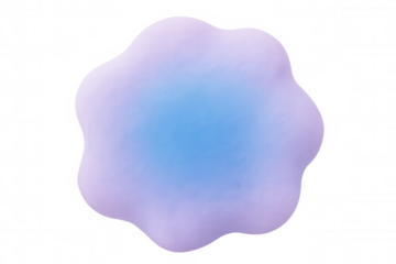 Fluid purple-blue blob with translucent backdrop, blending organic curves and abstract visual elements for graphic design layouts