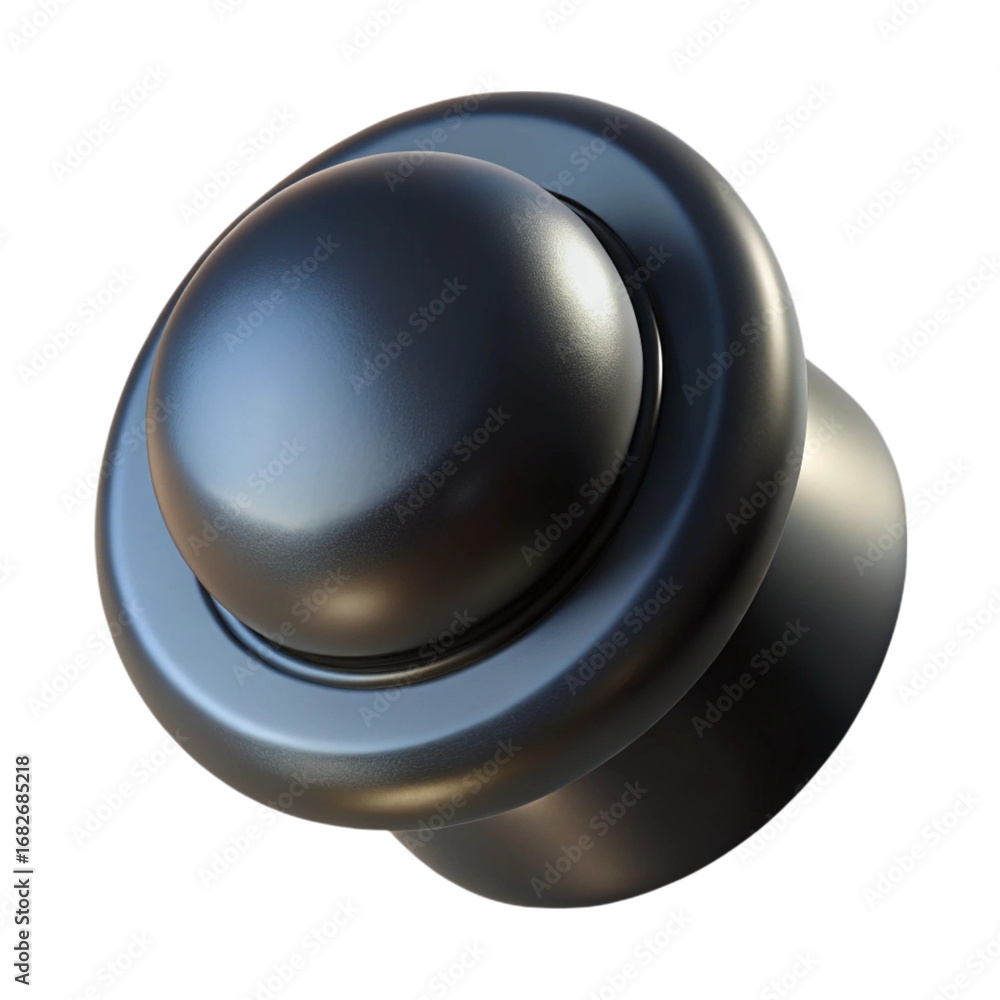 Poster a close up realistic metallic spherical object with a matte finish and detailed lighting