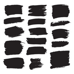 Free vector ink brush stroke collection white background