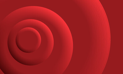Red gradient composition background. Composition of smooth and dark red color abstract circle paper cut. merry christmas background vector eps10
